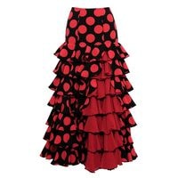 IBERIA.S.A フラメンコ HERMOSA⭐️フリル付き茶色水玉 花柄フレア