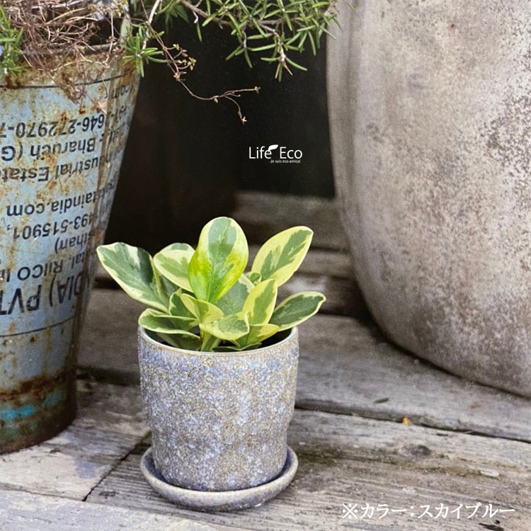 植木鉢 インテリアポット バルナ トール グリーン（緑） φ13.5cm×H18