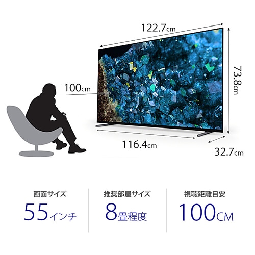 ソニー【SONY】55V型 4K有機ELテレビ BRAVIA ブラビア A80Lシリーズ
