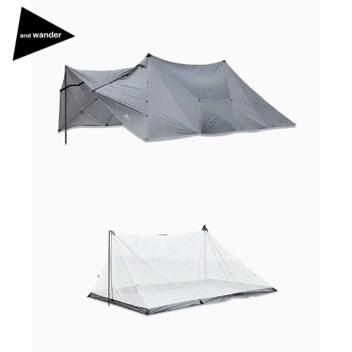 アンドワンダー and wander HERON 2POLE TENT SHELTER SET(muraco