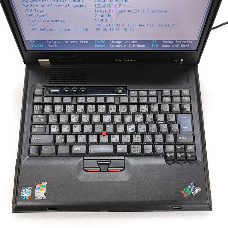 ジャンク品 IBM ThinkPad G40 ジャンクPC ジャンクパソコン 保証無し