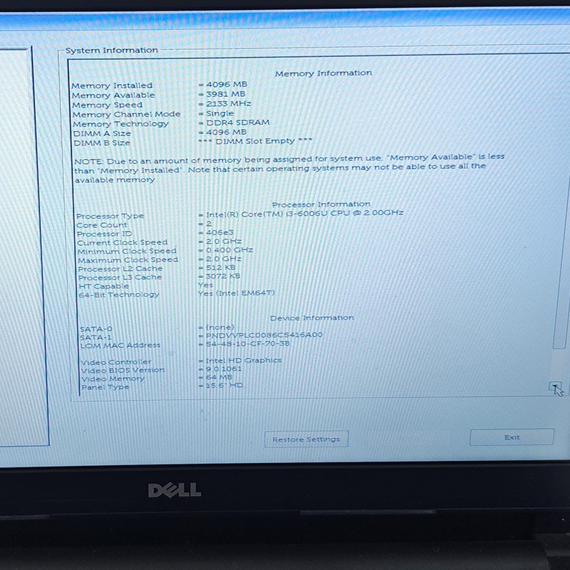 ジャンク品 DELL Inspiron 15 ジャンクPC ジャンクパソコン 保証無し