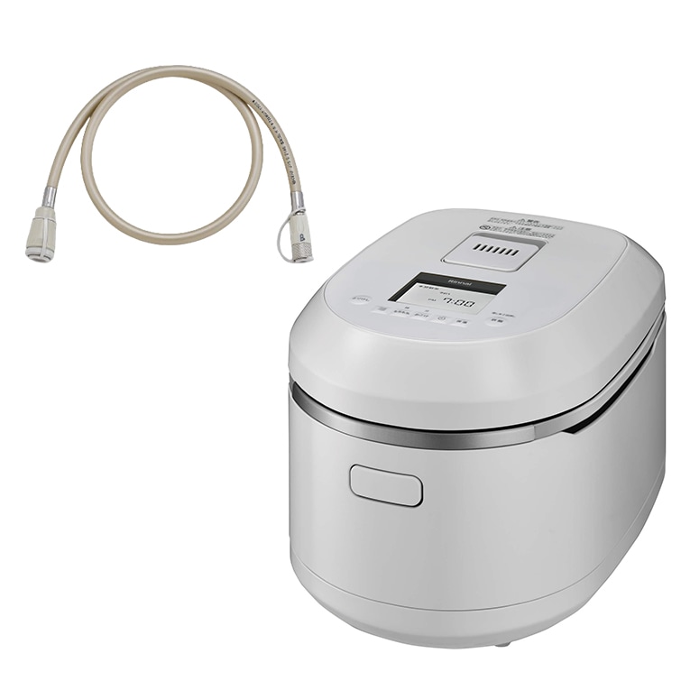 リンナイ 直火匠 ガス炊飯器 10合 ホワイト&ガスコードセットRR