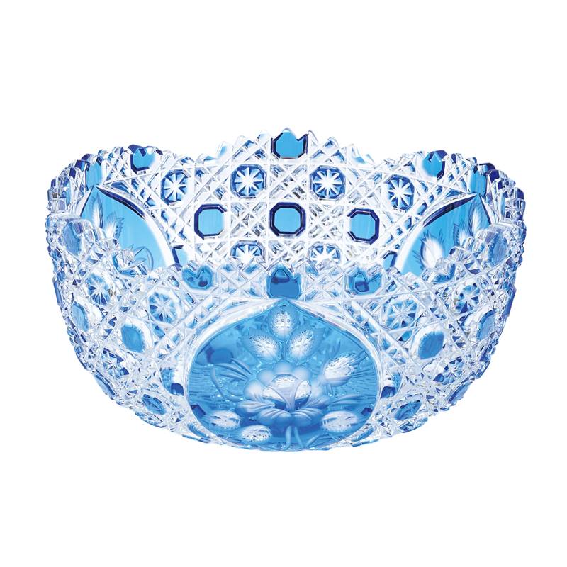 マイセンクリスタル 色被せボウル「ロンドンフラワー 21cm」 LF/183