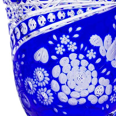 マイセンクリスタル ミスティックフラワー 色被せ花瓶 F2517/EO314/28B