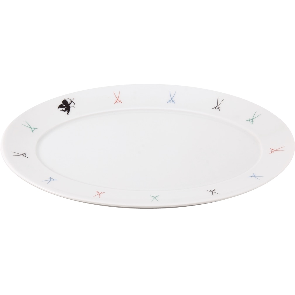 マイセン 剣マーク カラフル オーバルプレート 79A858/41307 | 剣