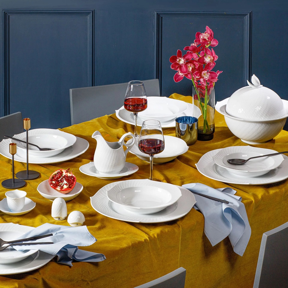 マイセン 波の戯れ ホワイト ペアディナープレート 000000/29479/2P