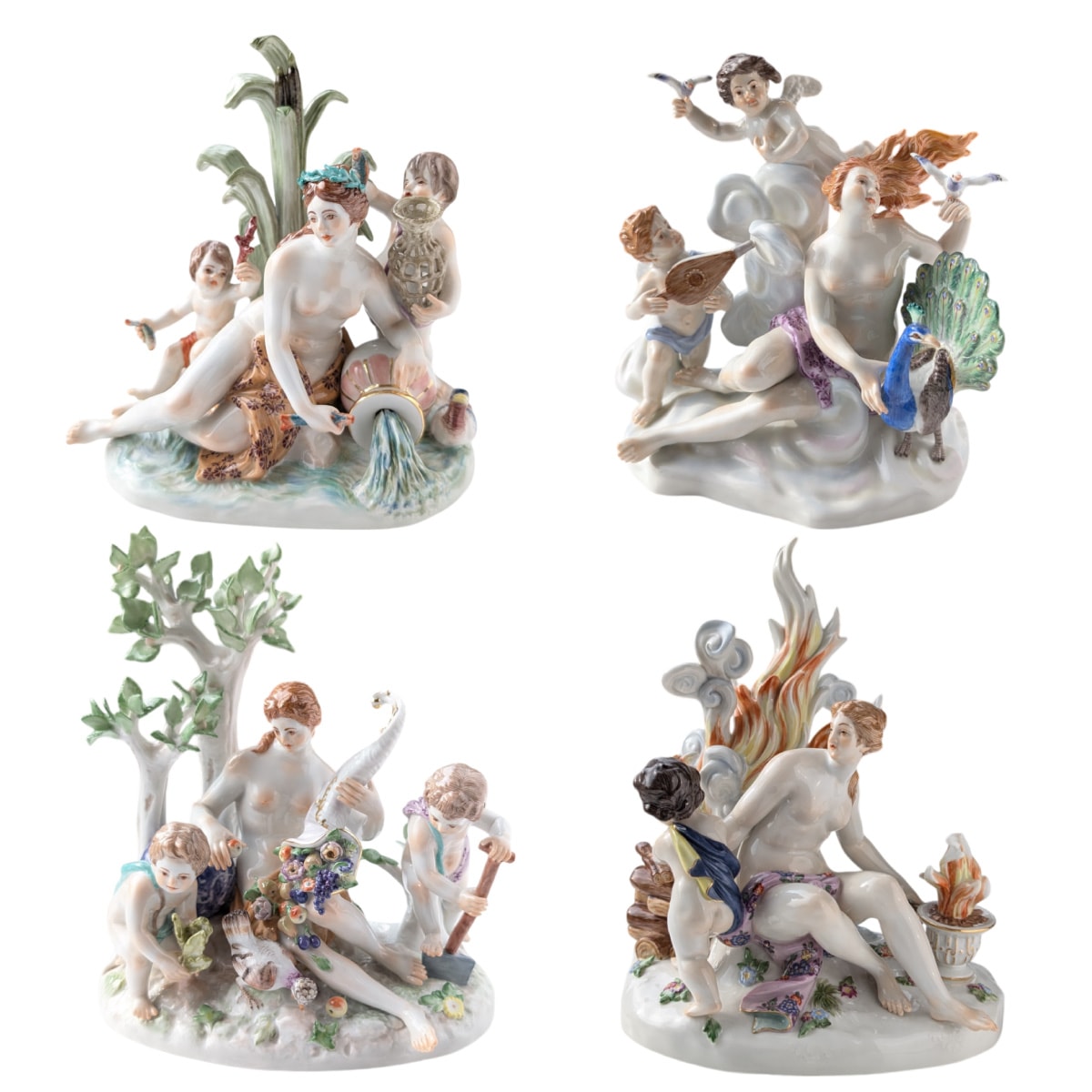 マイセン 四元素人形 70548/70551/4P | 人形 | ドイツの名窯 マイセン