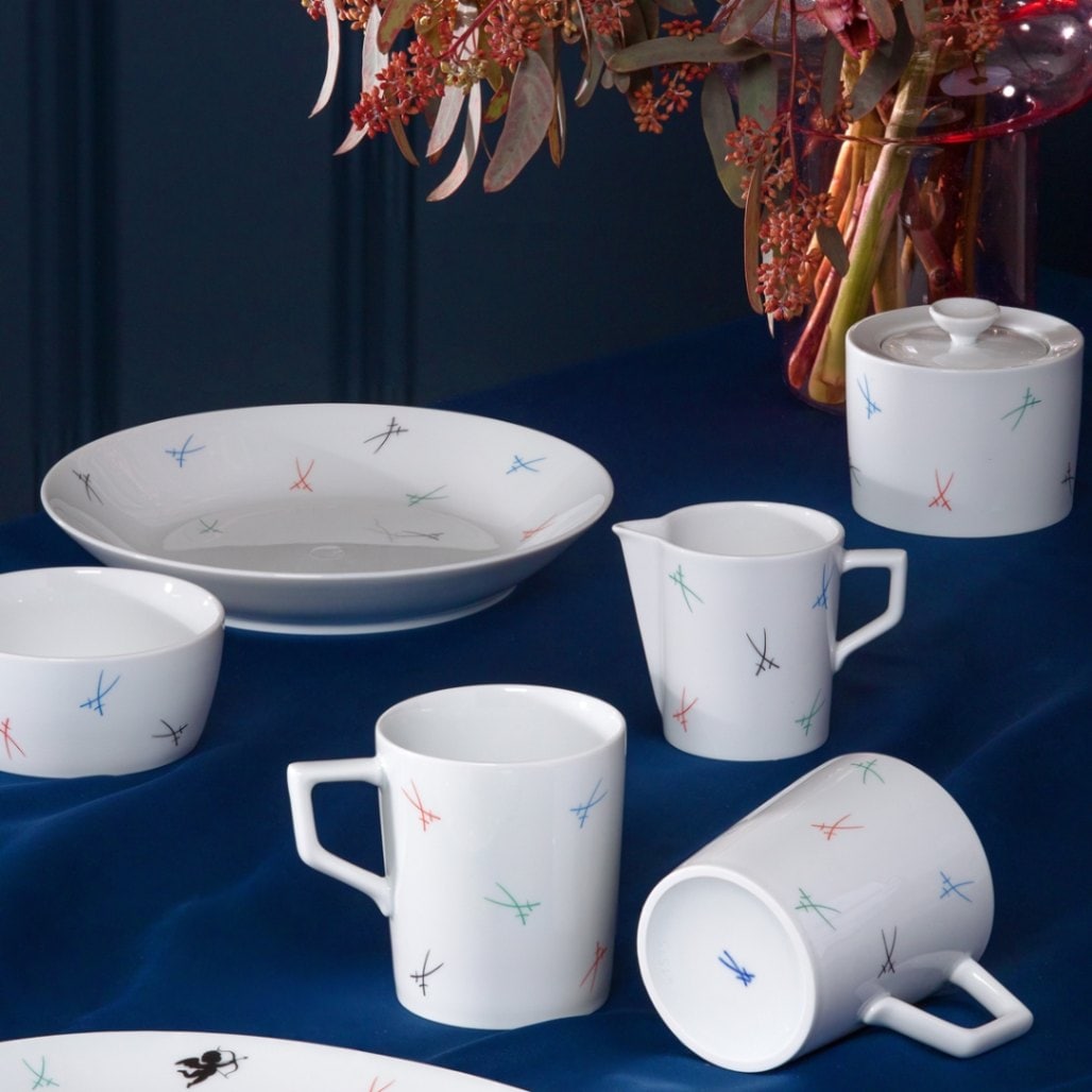 マイセン 剣マーク カラフル ペアプレート 79A852/37487/2P | 剣マーク