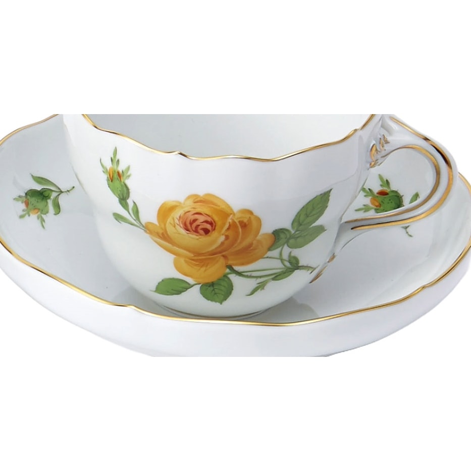 マイセン 黄色いバラ ティー/コーヒー兼用カップ＆ソーサー 02A121