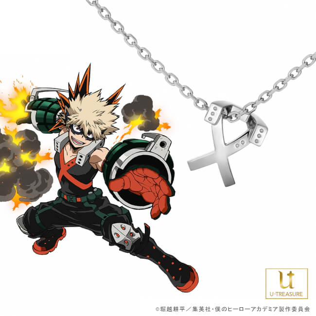 僕のヒーローアカデミア】 モチーフネックレス 「爆豪勝己」 シルバー