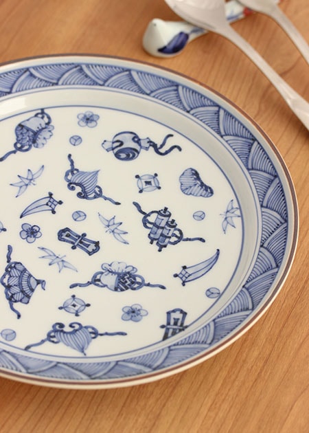 池島仁美 プレート皿（宝尽くし）｜九谷焼のうつわ｜和食器通販 じろや