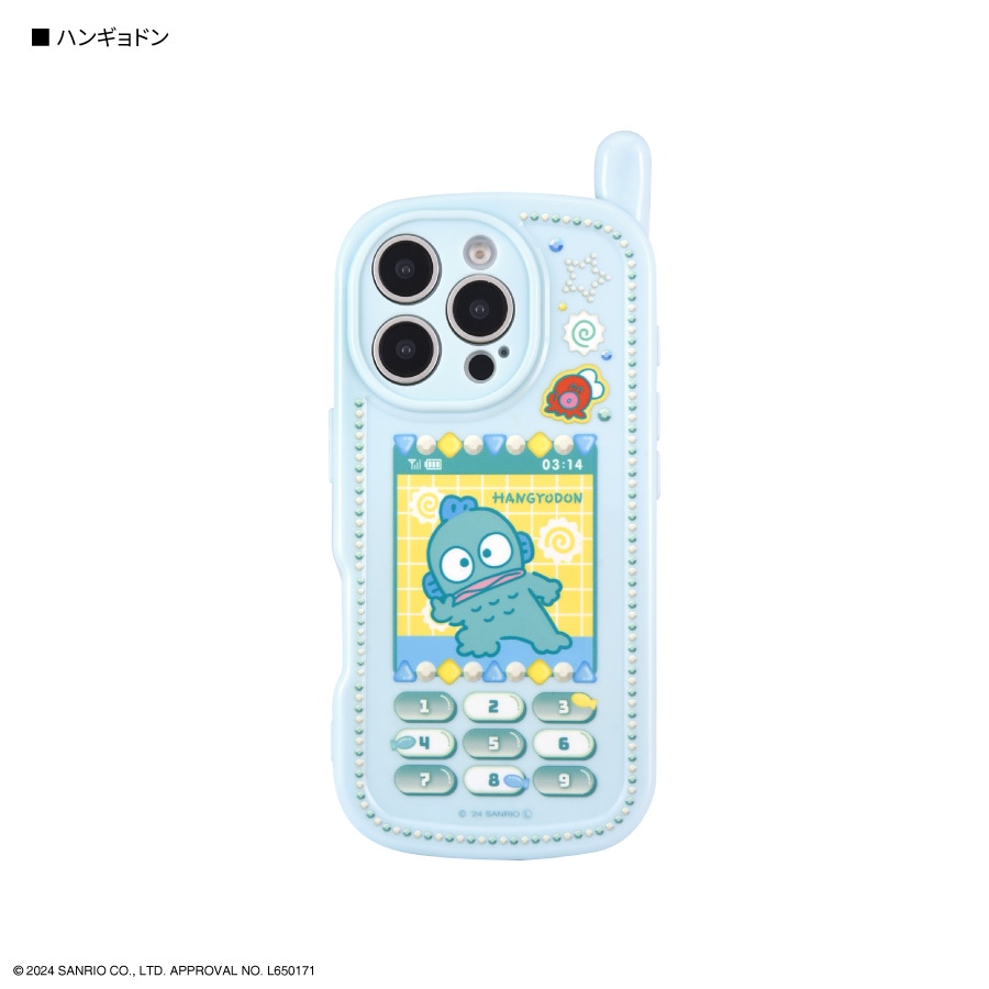 サンリオキャラクターズ iPhone16 Pro 対応 レトロガラケー風ケース