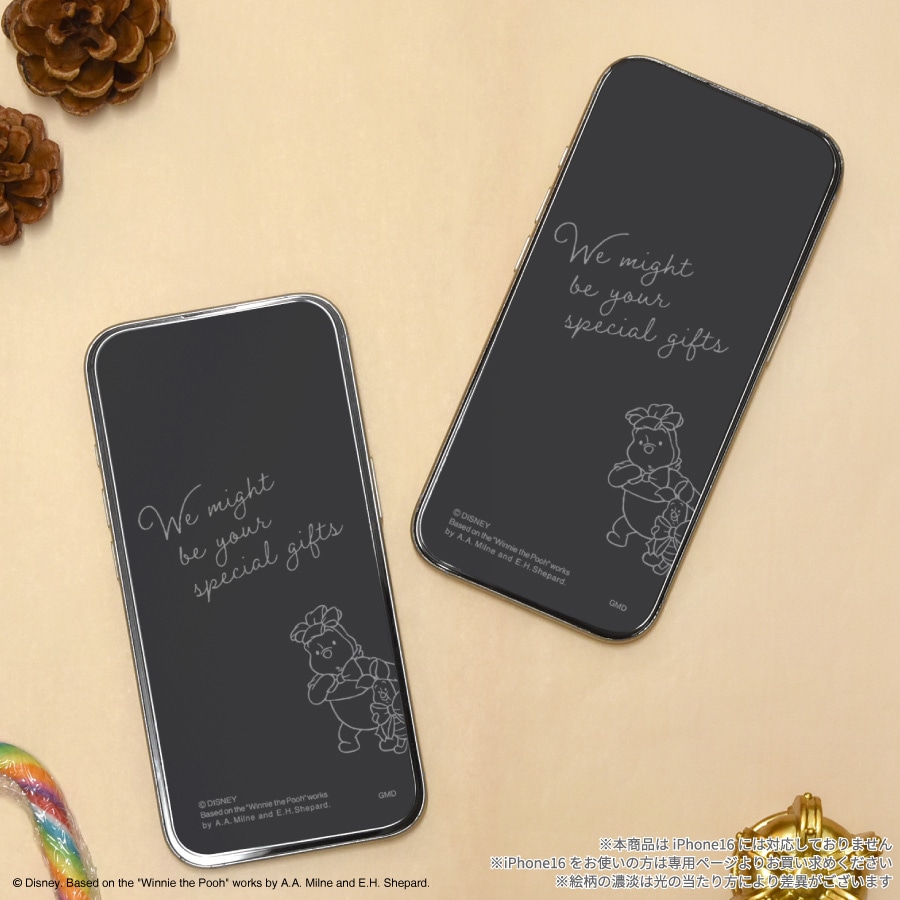 ディズニーキャラクター ／ iPhone 16 Pro 対応 ガラススクリーン