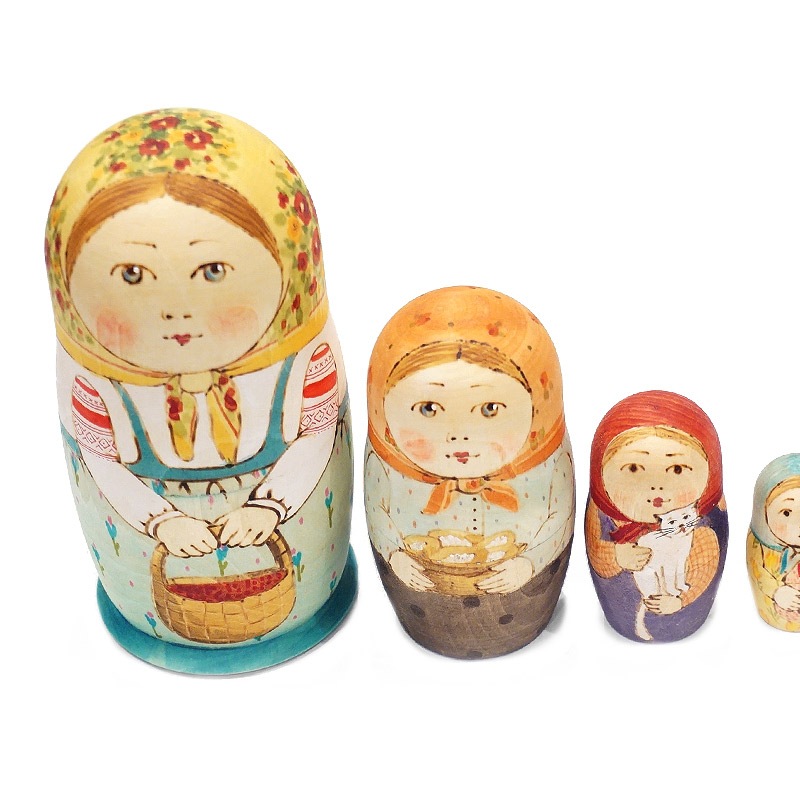 ロシア オリガ・ロバノワ作 マトリョーシカ（5P） MAT-145