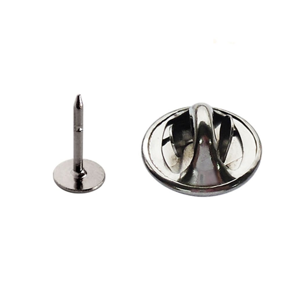 蝶タック 貼り付けタイプ キャッチ＆針セット φ6mm皿 ニッケル｜パーツ