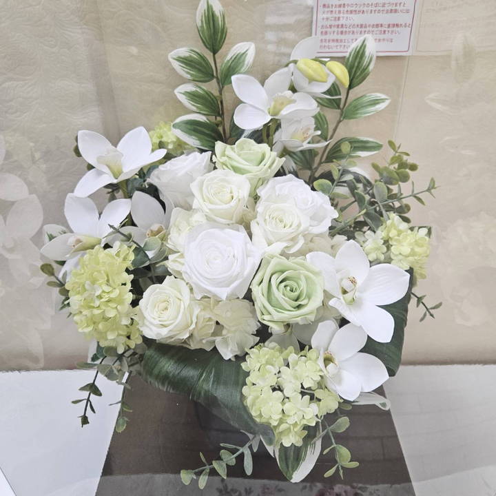 お悔やみのお花 《つかさ》 プリザーブドフラワーお供え ｜雑貨04-PA