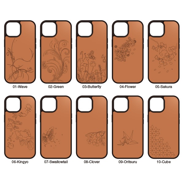 木製iPhone 15 / 14 / 13ケース「ALL-AROUND CASE」天然木×ハード