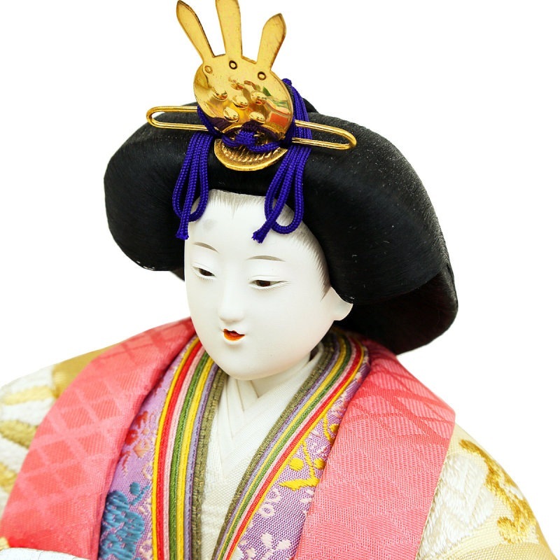雛人形 京雛 平安雛幸 京七番 親王飾り 御雛 正絹西陣帯地 古典的花