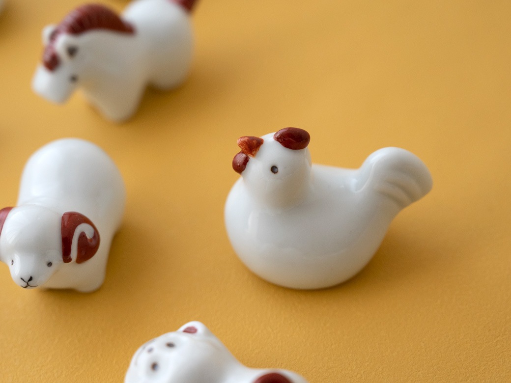 sen 干支の箸置き／24種類【波佐見焼 えと 京千 お正月 カトラリー