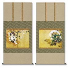 俵屋宗達『風神雷神図』高級額装2点組 : アートの友社 『風神雷神図