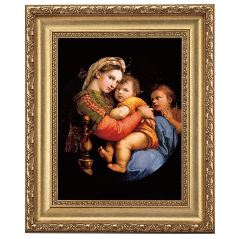 ラファエロ 「小椅子の聖母」 4号 立体複製名画 : アートの友社 立体