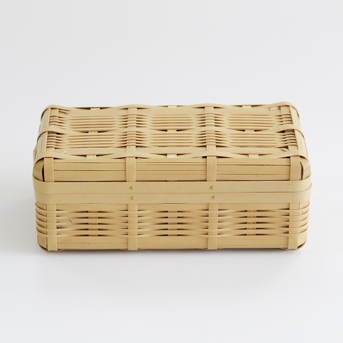 竹細工 角物 弁当箱 真竹（白竹） 弁当箱 小（長型）／ 鹿児島県