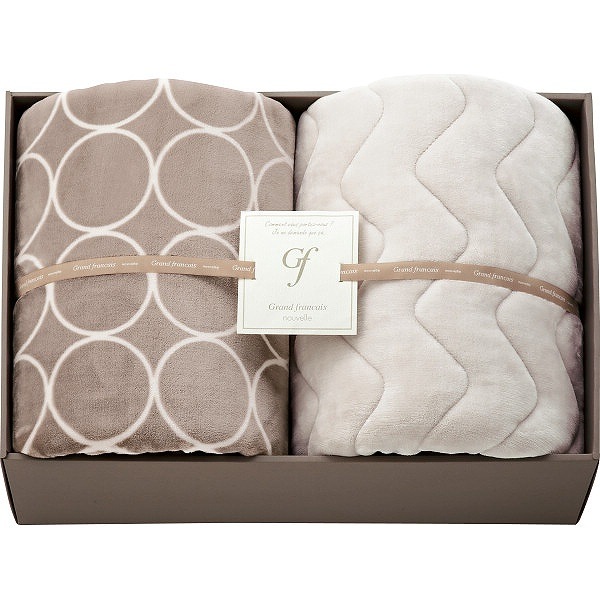 グランフランセヌーベル ハイソフトタッチマイヤー毛布＆敷パット