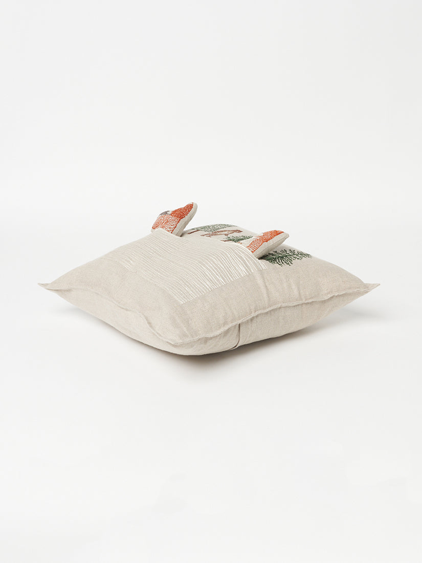 Holiday｜ポケットクッションカバー 30x30 Winter Foxes（クッション