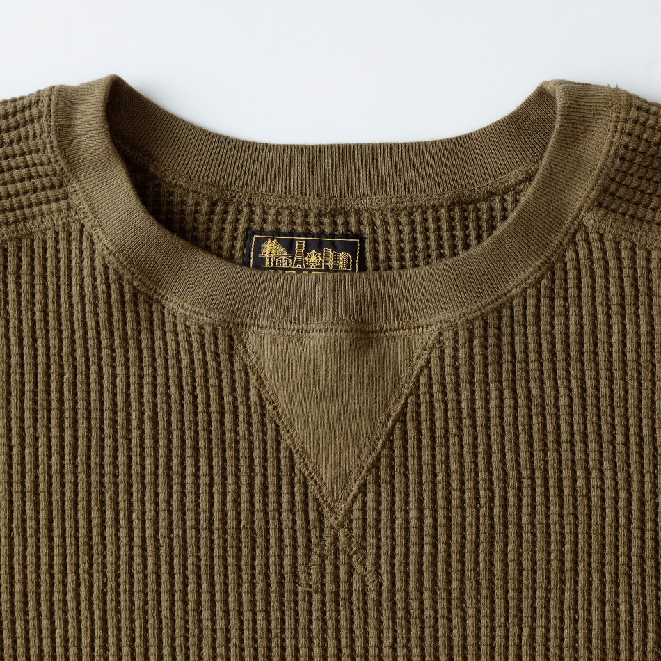 30%OFF！ファミリーセール！】【HEATH】WAFFLE CREW CUTSAW 日本製 