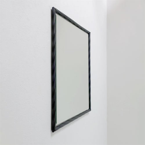洗面鏡 ウォールミラー 壁掛け アイアン フレームセット 四角 スクエア