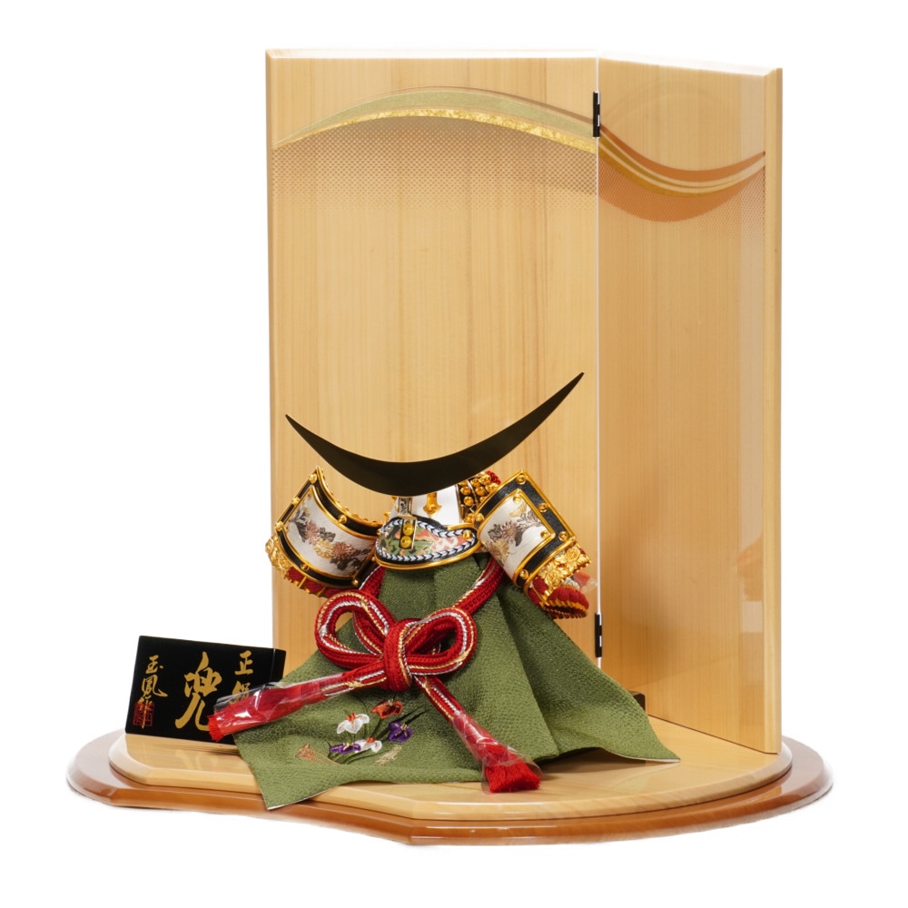 五月人形】9号 彫金 三日月 伊達政宗 兜飾り〈上原玉鳳作〉 ｜雛人形
