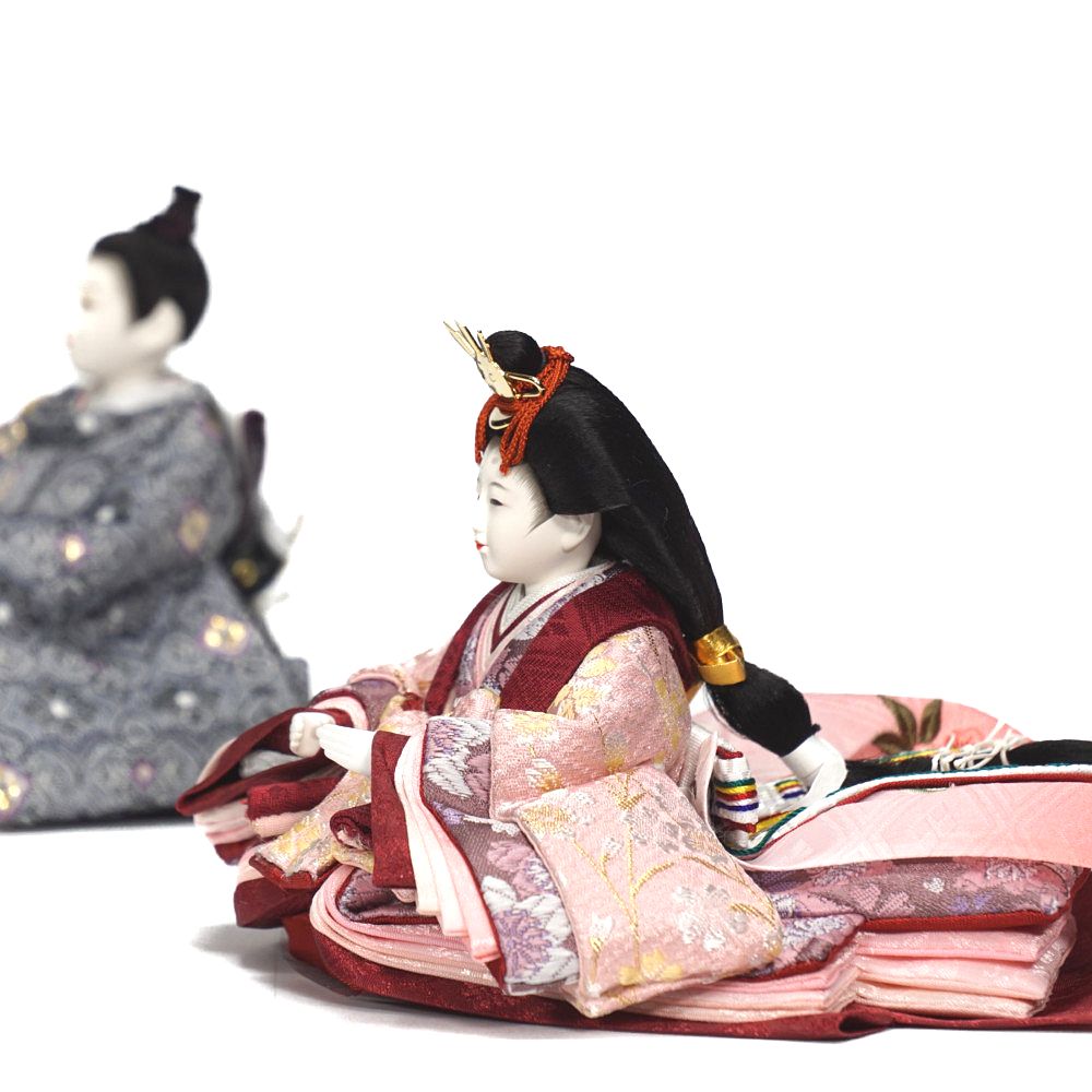 雛人形】京十四番 紅溜塗 親王揃い収納飾り | 恵翠作 ｜雛人形・五月
