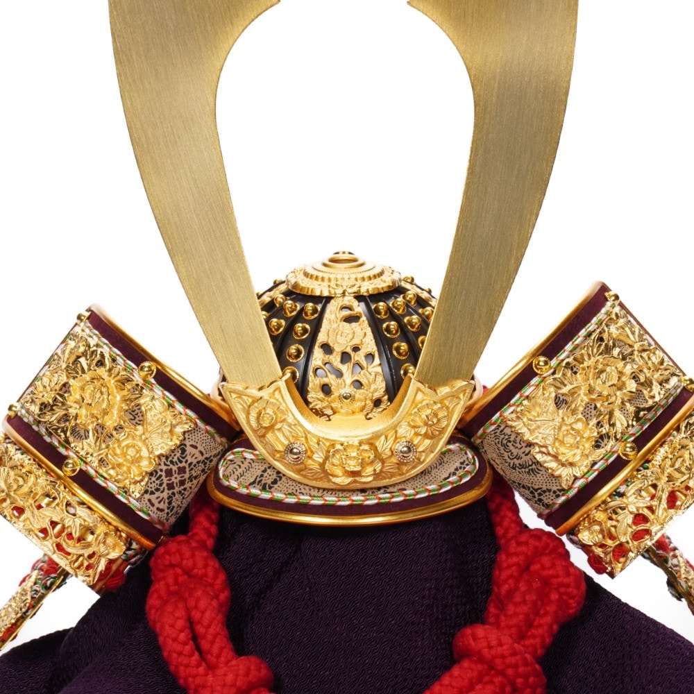 五月人形】10号 純金箔押 赤糸威 兜収納飾り〈一徳作〉 ｜雛人形・五月