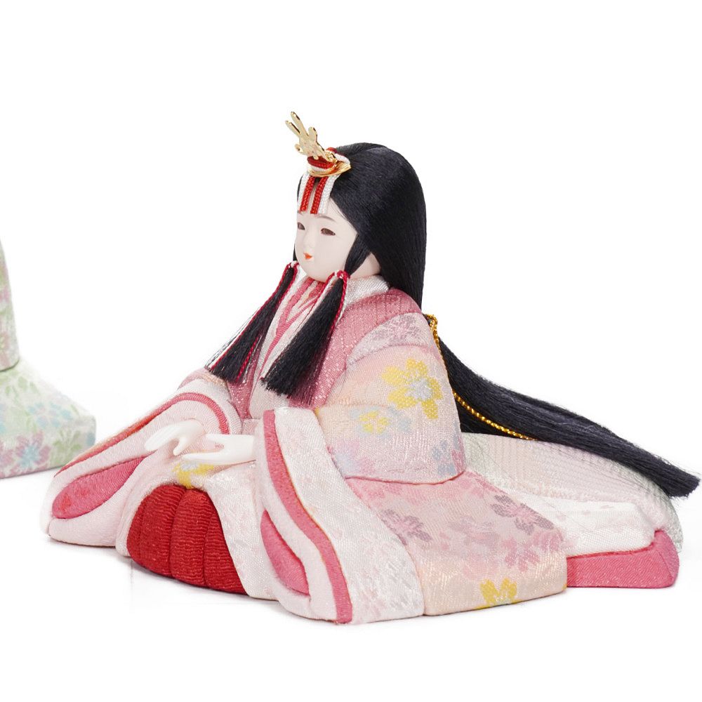 木目込み雛人形】さくらさくら 五人揃い二段飾り | 木村一秀作
