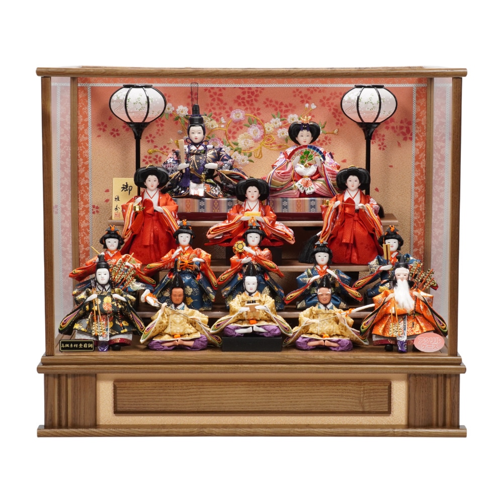 雛人形】小芥子 十五人揃いアクリルケース飾り | 雅秀作 ｜雛人形・五