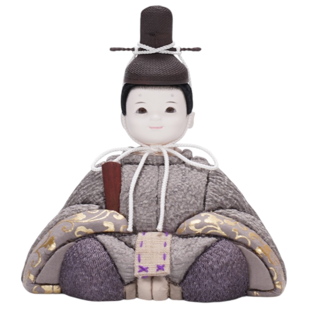 木目込み雛人形】草木染(ログウッド×ビワ) 親王飾り | 縫nui作