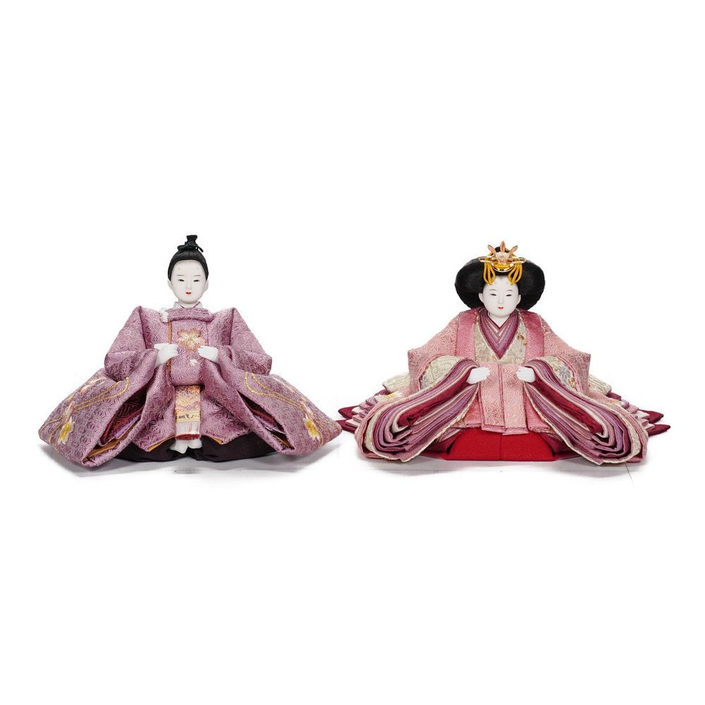 雛人形 親王飾りほぼ新品！吉兆雛 柴田家千代 花飾り 提灯付き 雛人形 親王