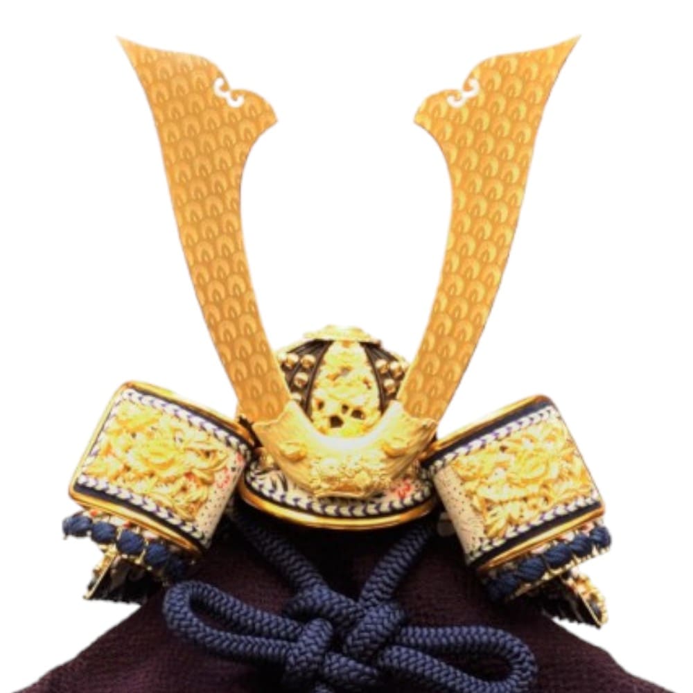 五月人形】8号 一枚物 菊 兜飾り〈平安武久作〉[235-127] ｜雛人形・五