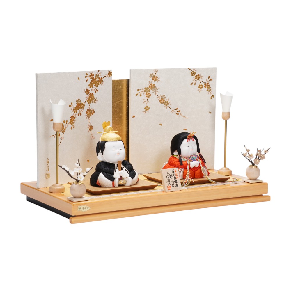 木目込み雛人形】平成古典 黒袍 親王飾り | 石川佳正作 ｜雛人形・五月