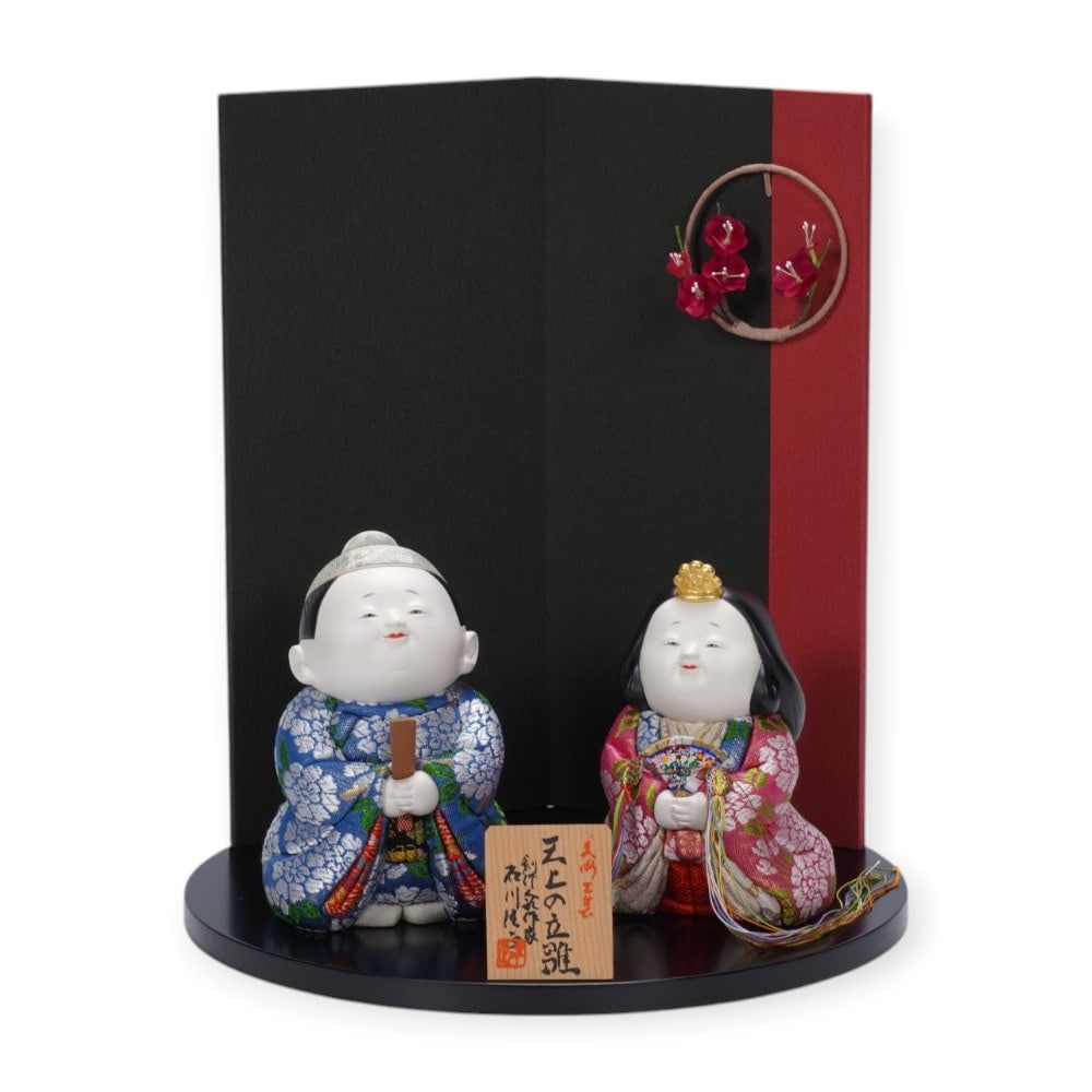 木目込み雛人形】天上の立雛 親王飾り | 石川佳正作 ｜雛人形・五月