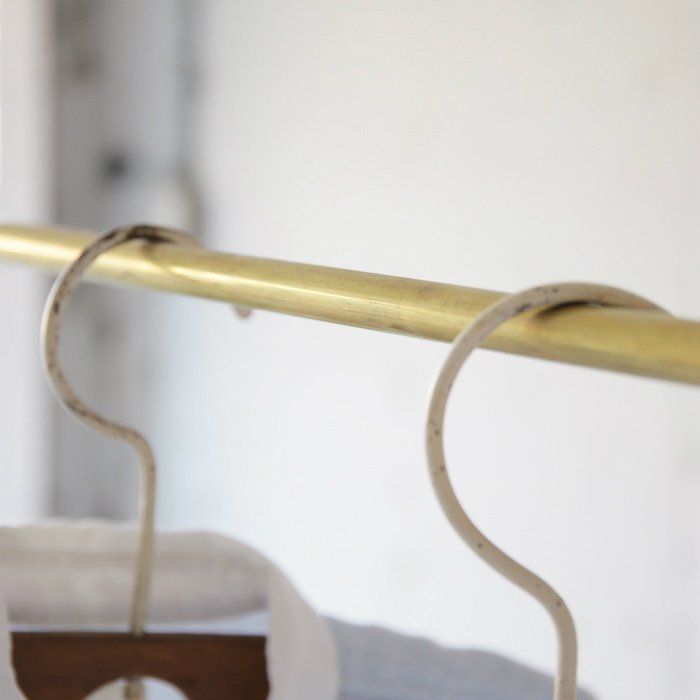 真鍮 L字型天吊りハンガーバー | おすすめ2 | オリジナル家具・金物の