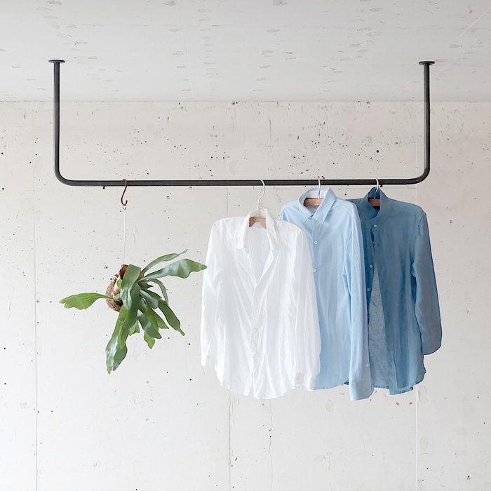 BOU】コの字型天吊りハンガーバー | 収納・クローゼット | オリジナル