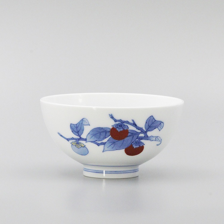 飯碗 蓋なし小 染錦柿文 | 飯碗 | 柿右衛門窯公式オンラインショップ