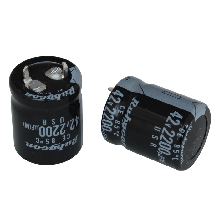 電解コンデンサー 42V 2200μF 25x20 Rubycon 10個 | LED・電子部品