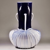 香蘭社 色絵釉彩 柳に白鷺文 大花瓶 明治美術 オールド香蘭社