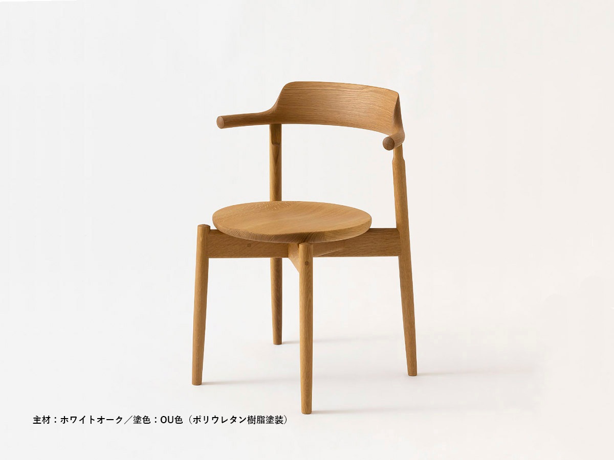 1/2】飛騨産業 キツツキ nae ダイニングチェア 布座 FC201 ビーチ 2/2