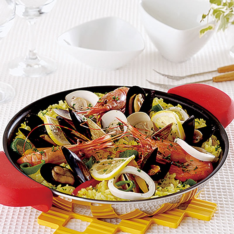 パエリア鍋（両手タイプのフライパン） 24cm／IH専用 ※フタ無・ツマミ