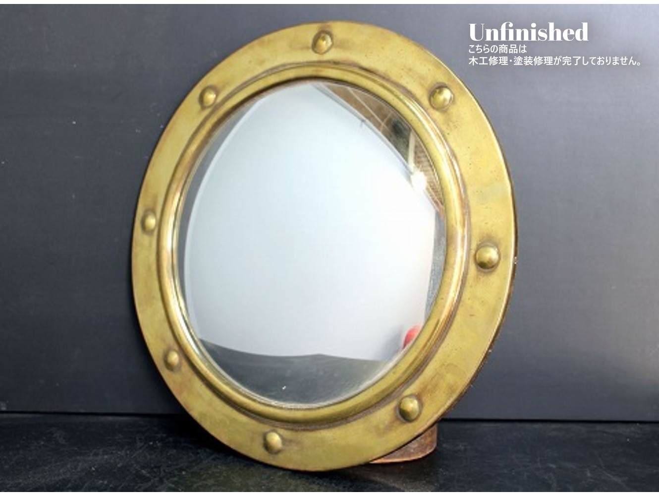 コンベックスミラー 鏡 船窓 イタリア製 雑貨ハ ンドメイド 凸面鏡 M