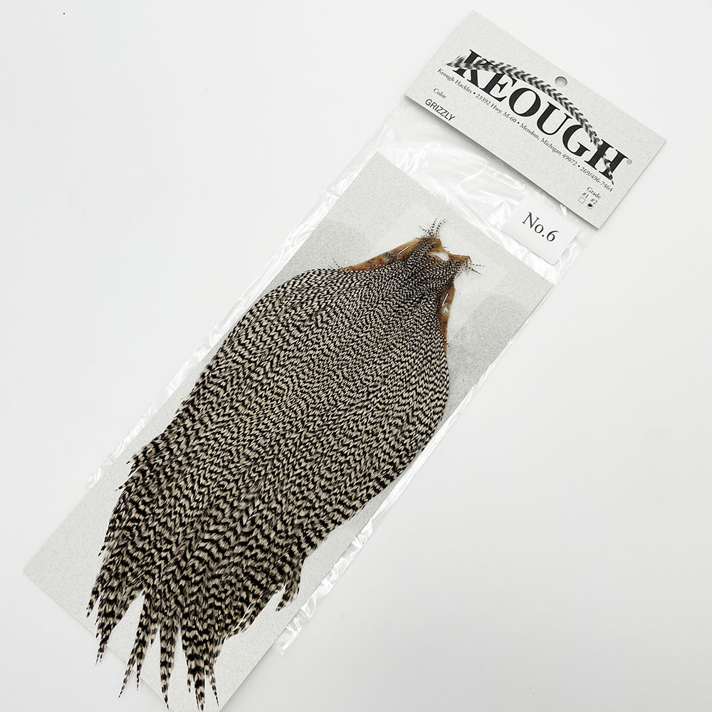 KEOUGH ハックルケープ ＃2 グリズリー（No.6)